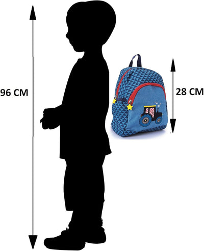 Spiegelburg Kindergarten Rucksack Set 4tlg. mit Turnbeutel, Brotdose und Trinkflasche Traktor