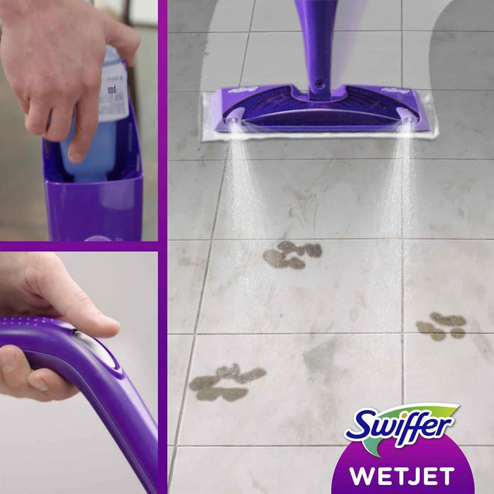 Swiffer WetJet Bodenwischer All-in-1 Wischer Set als Starterset für fast jeden Boden, Bodenstarter +