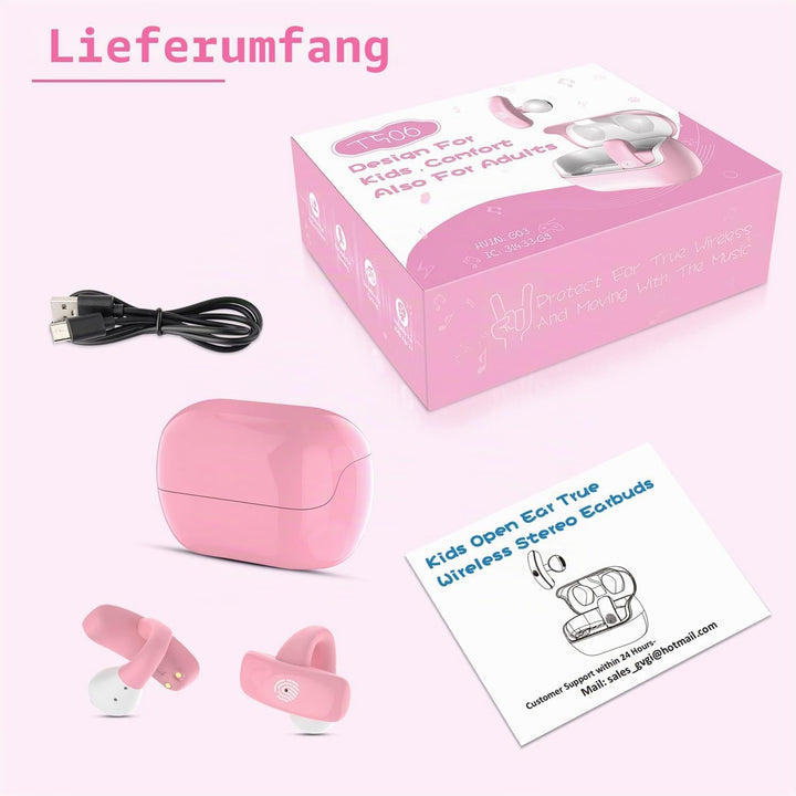 BANIGIPA Kinder True Wireless Earbuds, Open-Ear Kopfhörer mit Mikrofon zum Schutz des Gehörs für das