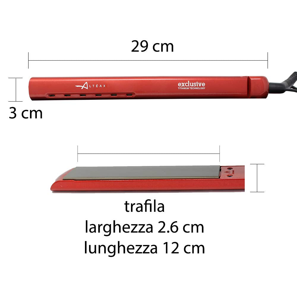 ALTÉAX® EXCLUSIVE Professioneller Haarglätter aus Titan, mit Widerstand aus Keramik, Temperaturregel