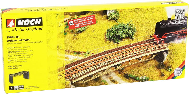 Noch 67026 - Brückenfahrbahn gebogen R2