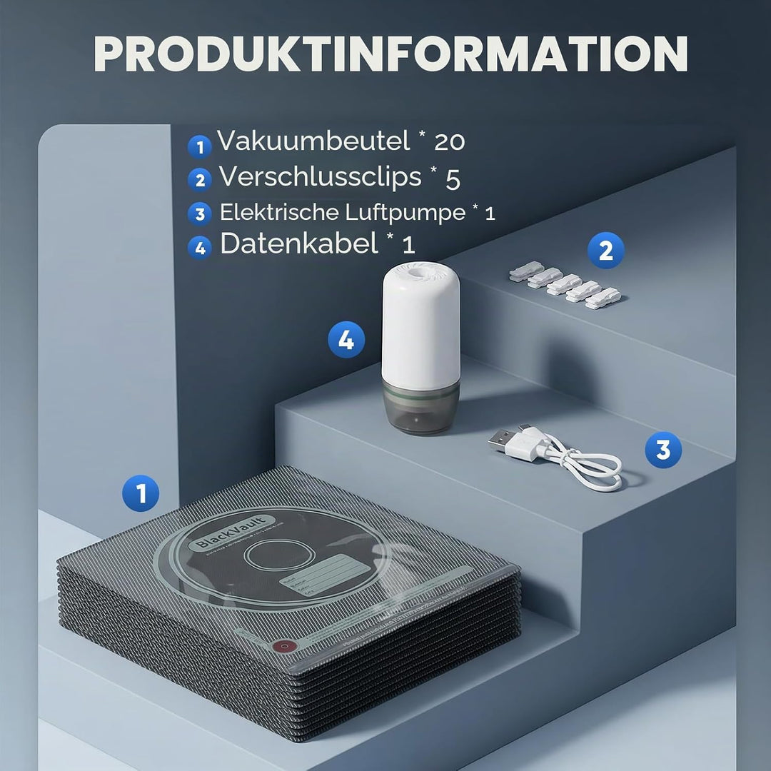 20er Set 3D Drucker Filament Vakuum Aufbewahrung mit USB-Pumpe, Lichtdichte Vakuumbeutel 30x34cm, Fe