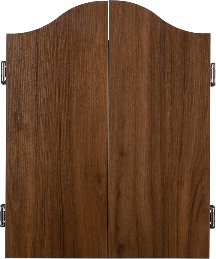 Holz Dartschrank, sisal Dartscheibe, inbegriffen 6 Darts 18gr und Zubehör Kastanie, Kastanie