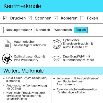 HP Color LaserJet Pro MFP 3302sdwg Multifunktions-Farblaserdrucker, Automatischer beidseitiger Druck