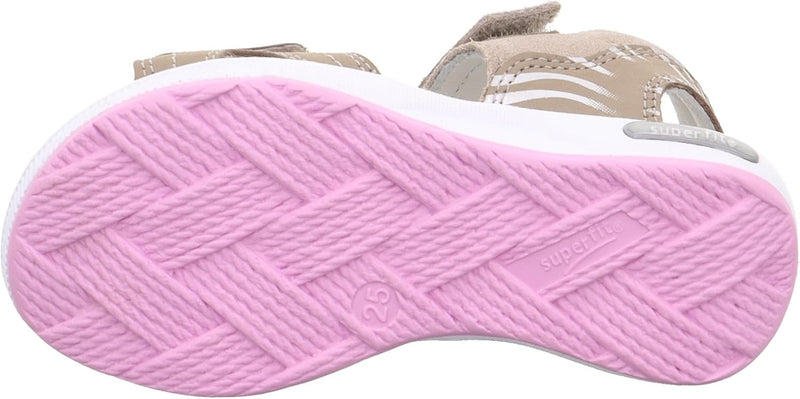 Superfit Mädchen Emily Sandale 27 EU Beige Rosa 4000, 27 EU Beige Rosa 4000