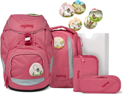ergobag Kollektion 2020 Schulranzen-Set, OneSize Lamas in Bärjamas - Rosa, Lamas in Bärjamas - Rosa