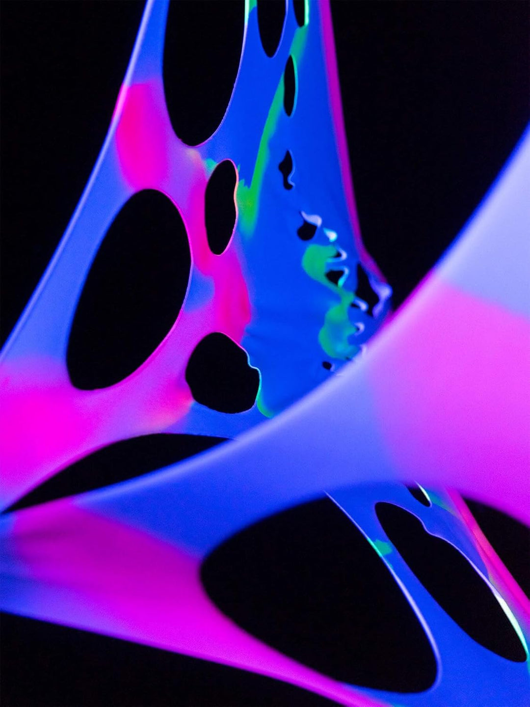 Schwarzlicht Segel Spandex | Progspy Neon Space Star II | Multi | 1,5 x 3m | UV-aktiv | Leuchtend |
