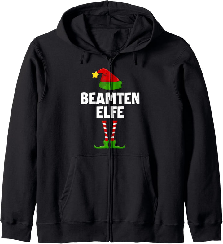 Beamten Elfe Partnerlook Familien Elfen Outfit Weihnachts Kapuzenjacke