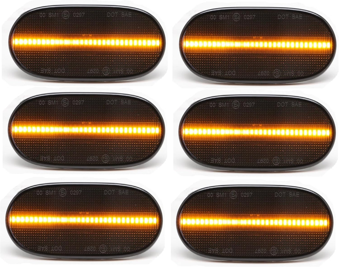 goingfast Passend für Mercedes Spinter W906 6x LED Seitenmarkierungsleuchten Schwarz 06-13 Positions