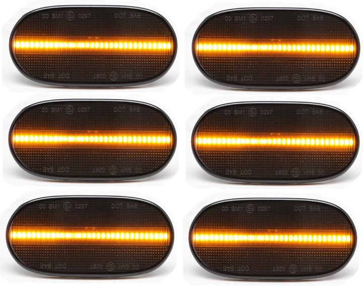 goingfast Passend für Mercedes Spinter W906 6x LED Seitenmarkierungsleuchten Schwarz 06-13 Positions