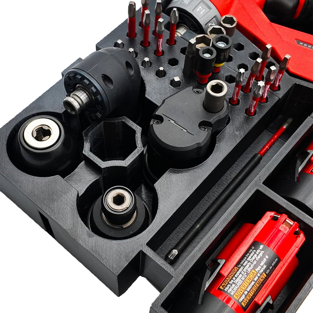 Organizer für M12 Installationsbohrmaschine und Milwaukee Packout Organizer