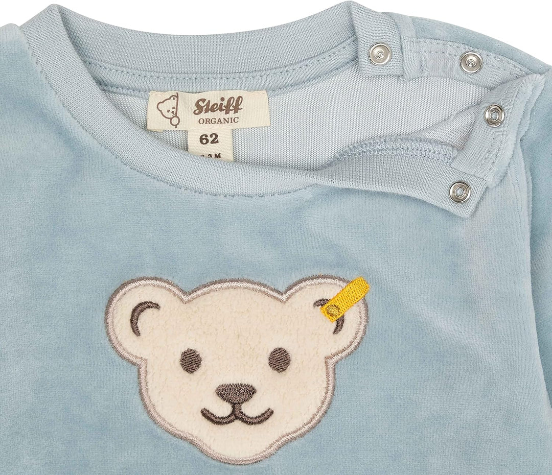 Steiff Unisex Baby Kapuze Sweatshirt 68 Celestial Blue, 68 Celestial Blue
