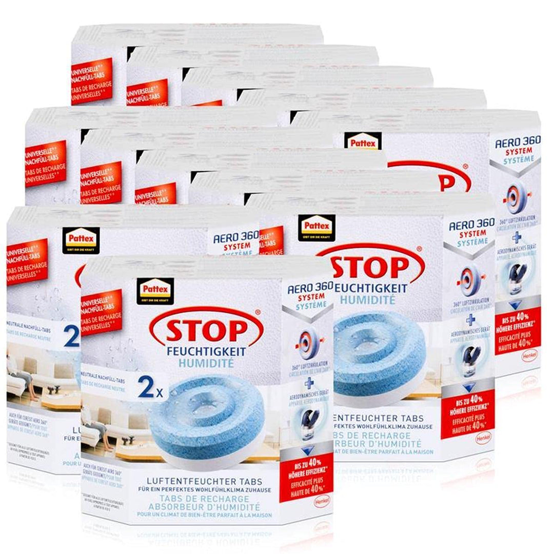 Henkel Pattex Stop Feuchtigkeit Aero 360° Luftentfeuchter Nachfüllpack 2x450g Neutral-Tabs - Vorbeug