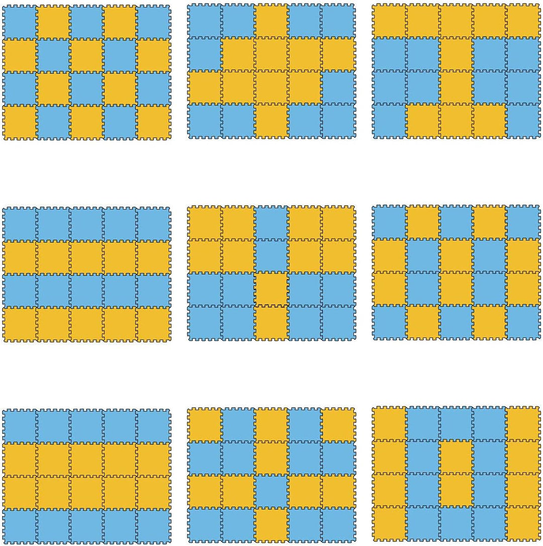 LittleTom 18 Teile Spielmatte Baby ab Null - 30x30 Schaumstoff Puzzlematte Kinder Isomatte Baby Spie