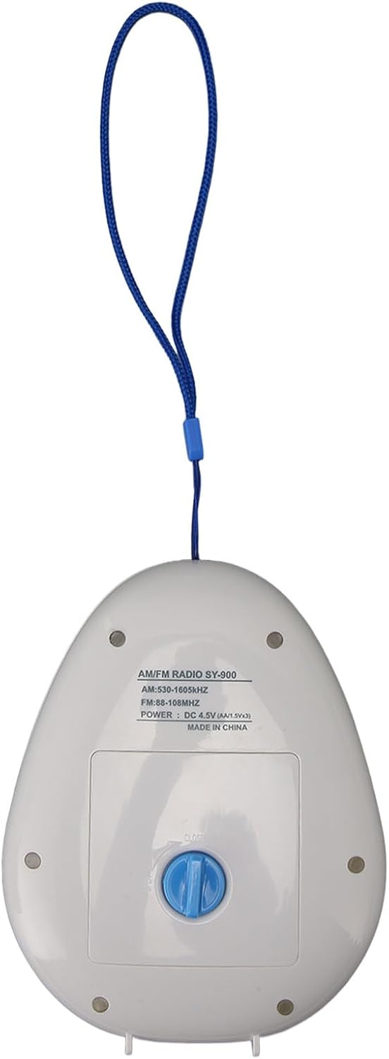 Wasserdichtes Duschradio, AM FM Radio für Badezimmer, Batteriebetriebenes Duschradio, Tragbares Radi