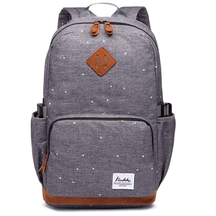 KAUKKO Schöner und durchdachter Rucksack mit 15 Zoll Laptopfach für Schule, Universität, 22 Liter （g