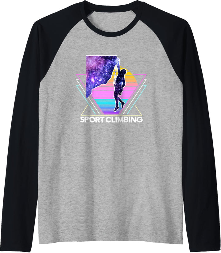 Sportklettern Retro Vintage Kletterer Raglan