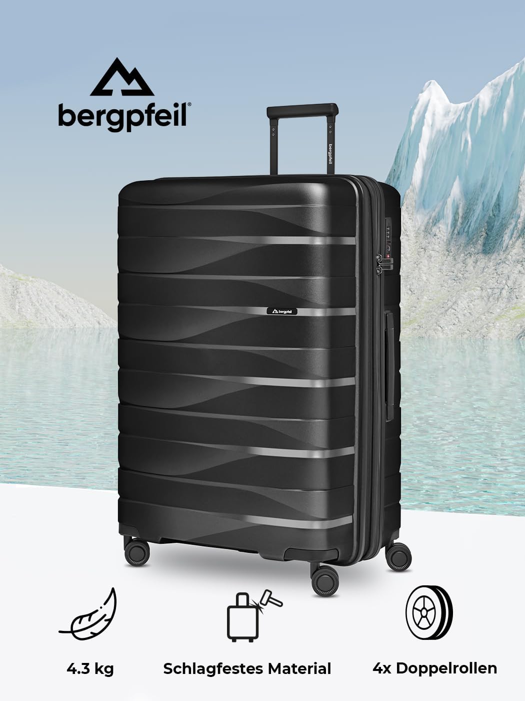 Hartschalenkoffer XL Reisekoffer leicht 77 cm | Large Trolley Unisex Polypropylen nur 4,4 kg langleb