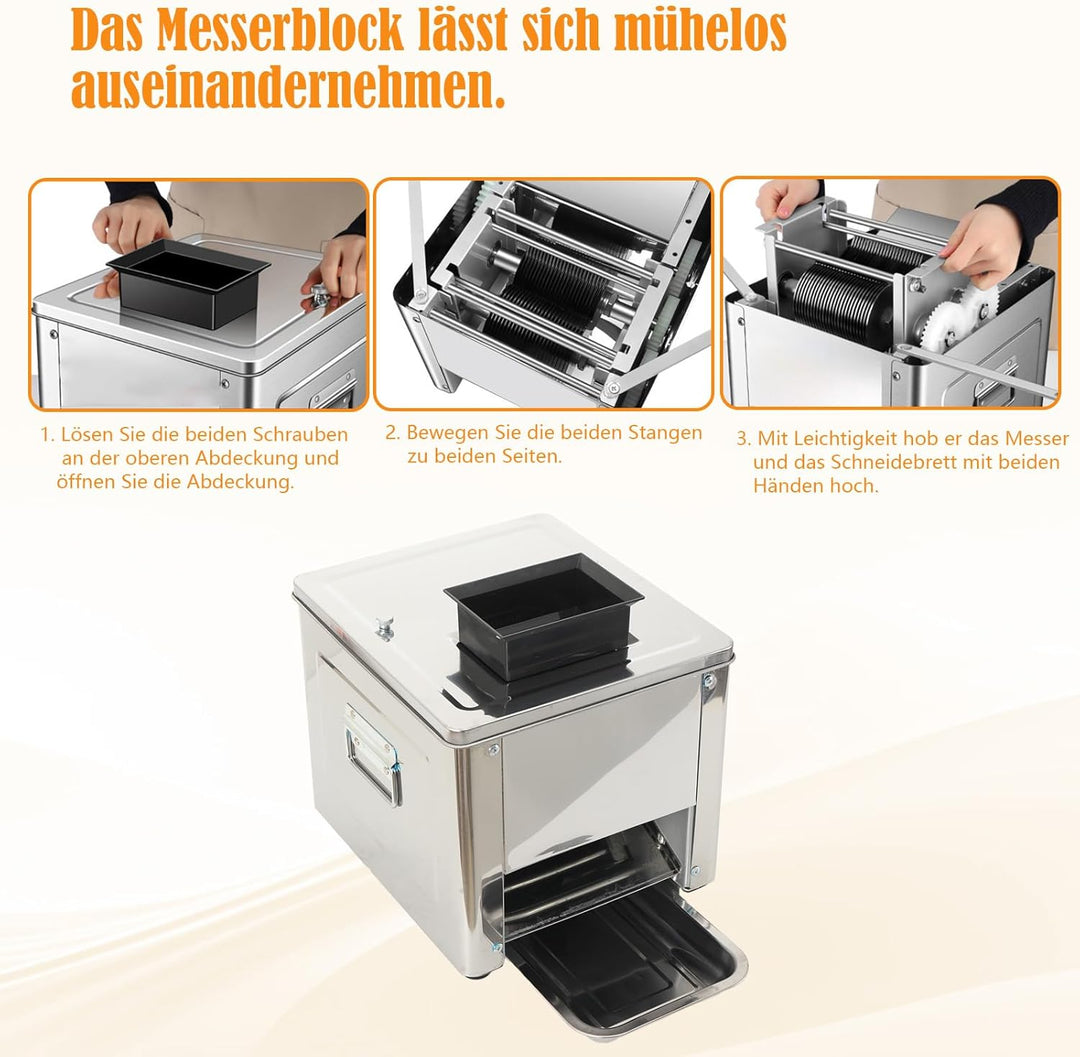 850W Fleischschneidemaschine Kommerzielle Fleisch Schneidemaschine Aus Edelstahl Allesschneider Elek