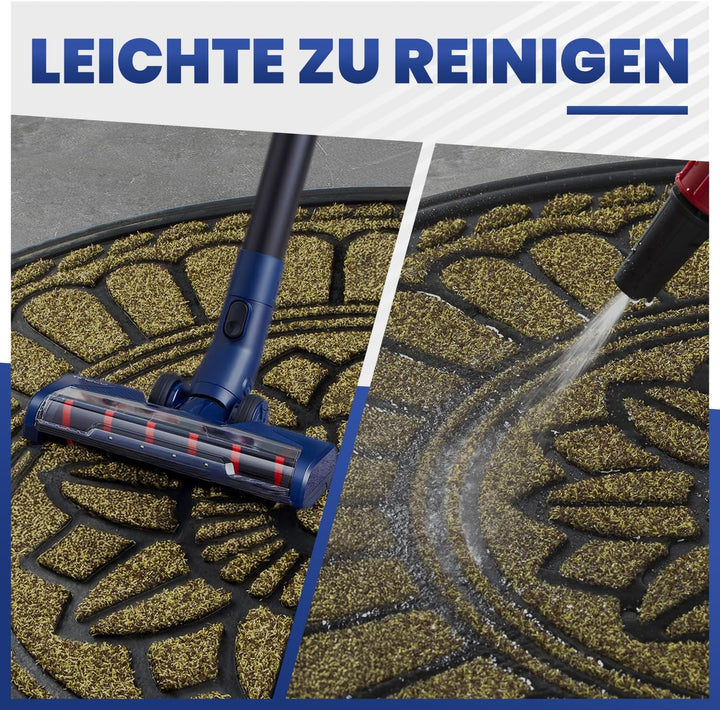 Mibao Halbrunde Fussmatte, rutschfeste Willkommens-Eingangsmatte, strapazierfähige Gummi-Fussmatten,