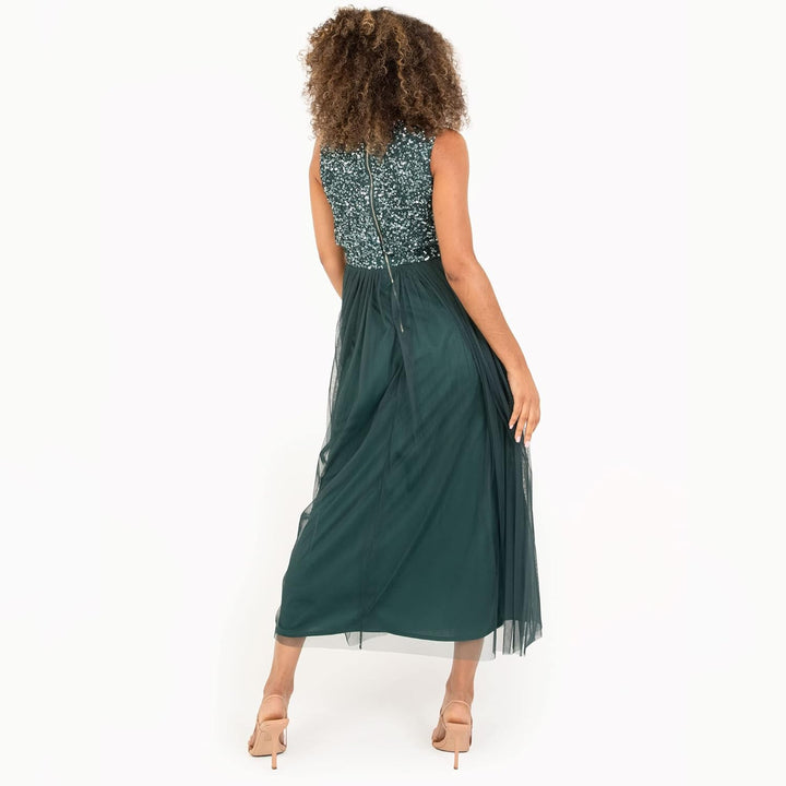 Maya Deluxe Damen Bridesmaid Dress Emerald Green 48, Emerald Green 48
