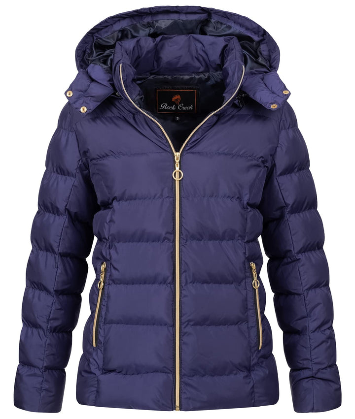 Rock Creek Damen Steppjacke Übergangsjacke D-489 XL Dunkelblau, XL Dunkelblau