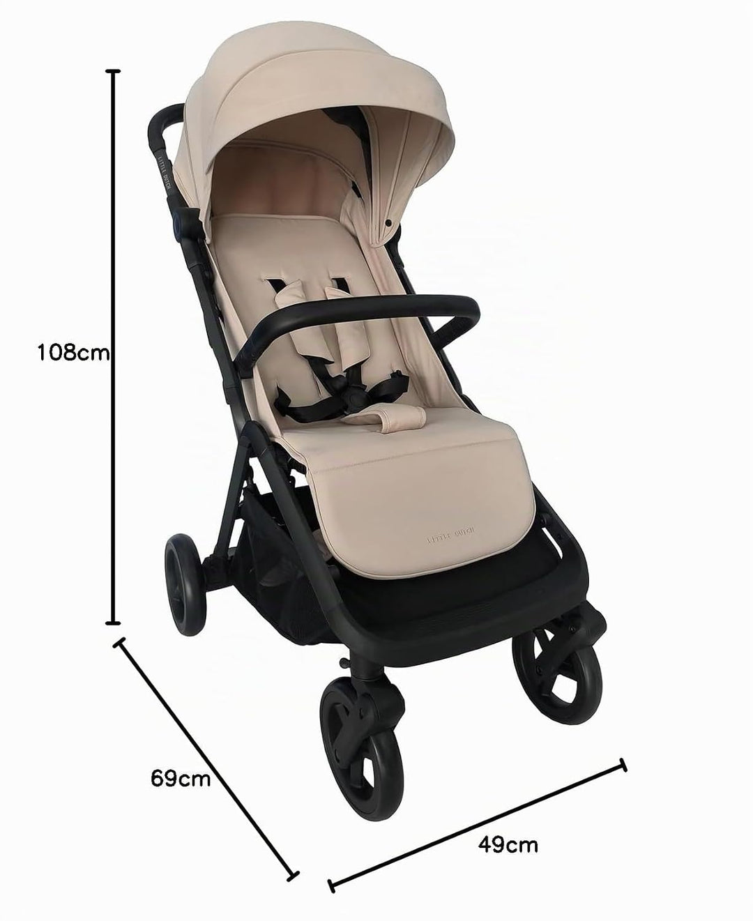 Little Dutch Buggy Kinderwagen Comfort mit Schutzbügel - beige, beige