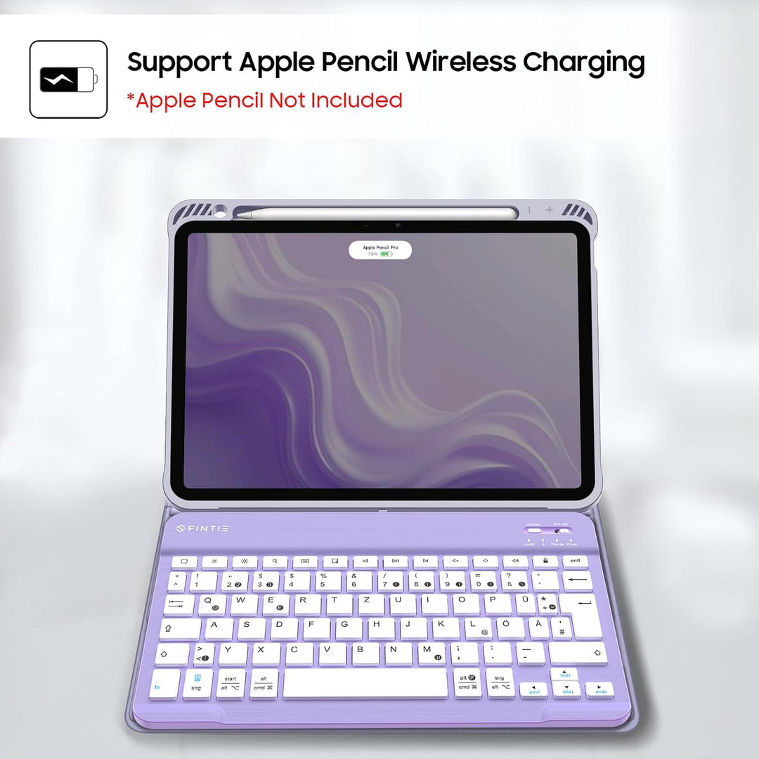 FINTIE Tastatur Hülle für iPad Air 11" (M3) 2025/(M2) 2024, iPad Air 10.9" 5/4 Generation (2022/2020
