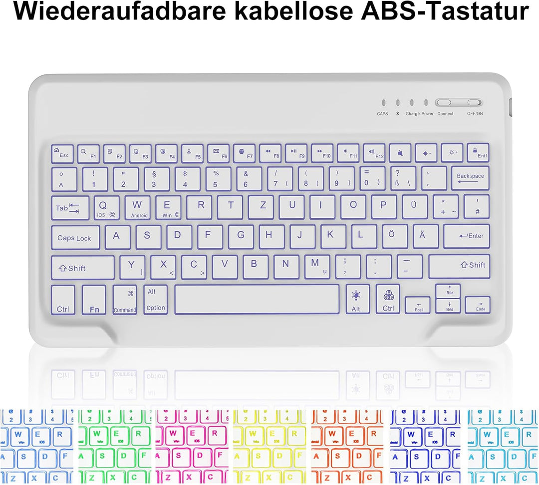 Xiaomi Redmi Pad Pro 12.1 Tastatur Hülle - Xiaomi Pad Poco 12.1 Zoll 2024, 7 Farben Beleuchtung Magn