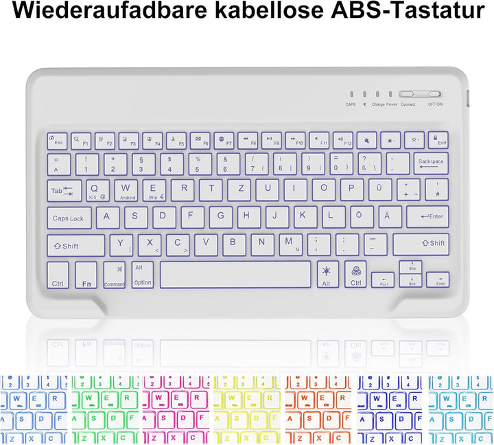 Xiaomi Redmi Pad Pro 12.1 Tastatur Hülle - Xiaomi Pad Poco 12.1 Zoll 2024, 7 Farben Beleuchtung Magn