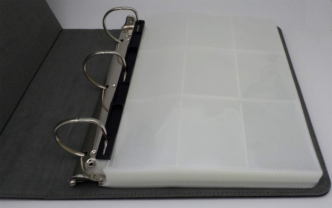 docsmagic.de 3-Ring Premium Album Black + 100 9-Pocket Premium Pages - Schwarz - PKM - YGO - MTG, Pr