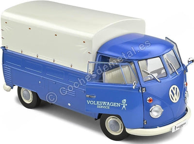 Solido 421187900 VW T1 Pritsche/Plane, Volkswagen Service, Baujahr 1950, Modellauto, Massstab 1:18,