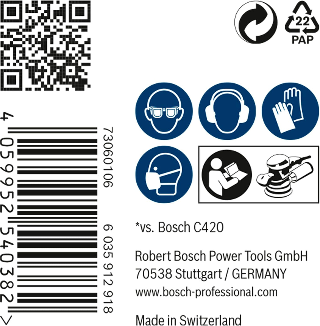 Bosch Professional 50x Expert M480 Schleifnetz (für Hartholz, Farbe auf Holz, Ø 150 mm, Körnung 120,