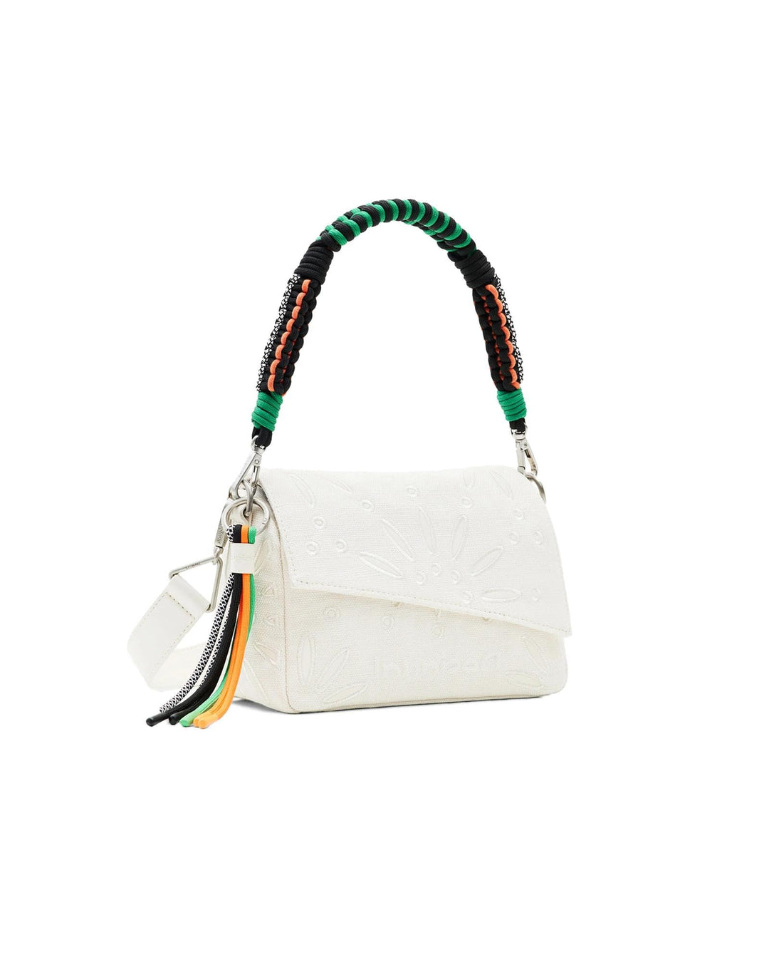 Desigual Damen Bag_Summer Dandelion PHUK 2000 Black Weiss, Weiss