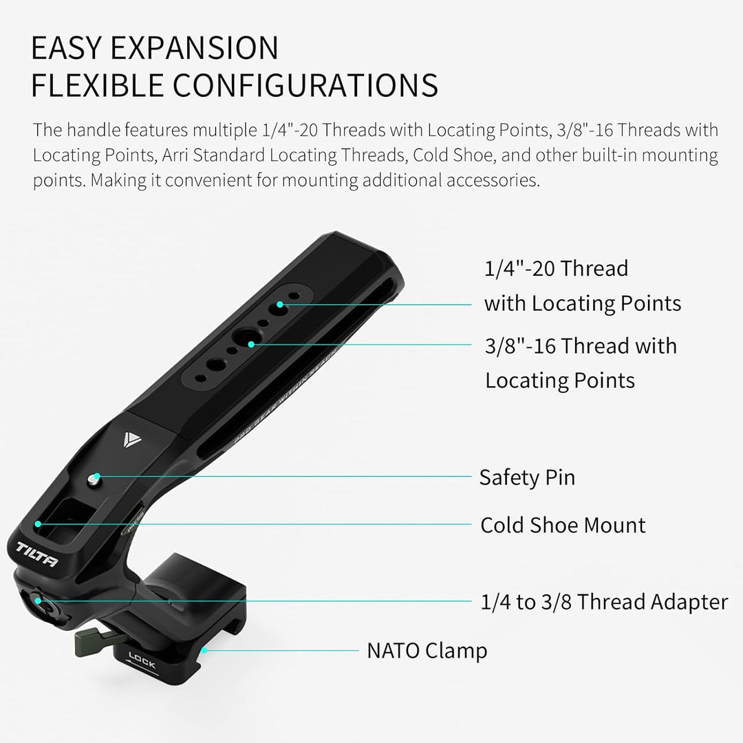 Tilta Xeno Top Griff mit NATO-Halterung - Schwarz TA-XTH3-B NATO - Black, NATO - Black