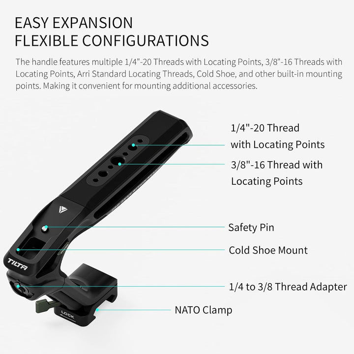 Tilta Xeno Top Griff mit NATO-Halterung - Schwarz TA-XTH3-B NATO - Black, NATO - Black