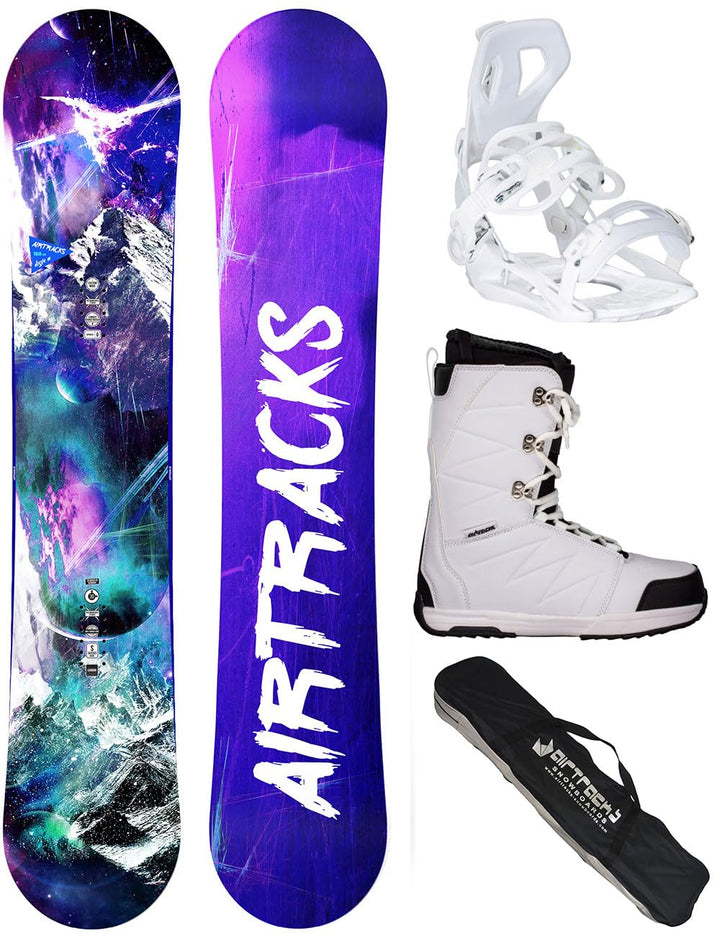 Airtracks Damen Snowboard-Set High M Carbon Rocker + Bindung Master W Fastec + Boots + Sb Bag 140 14
