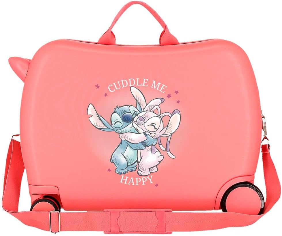 Disney Adorable Stitch Moods Kabinenkoffer, starres ABS, Zahlenschloss an der Seite, 4 Doppelräder,