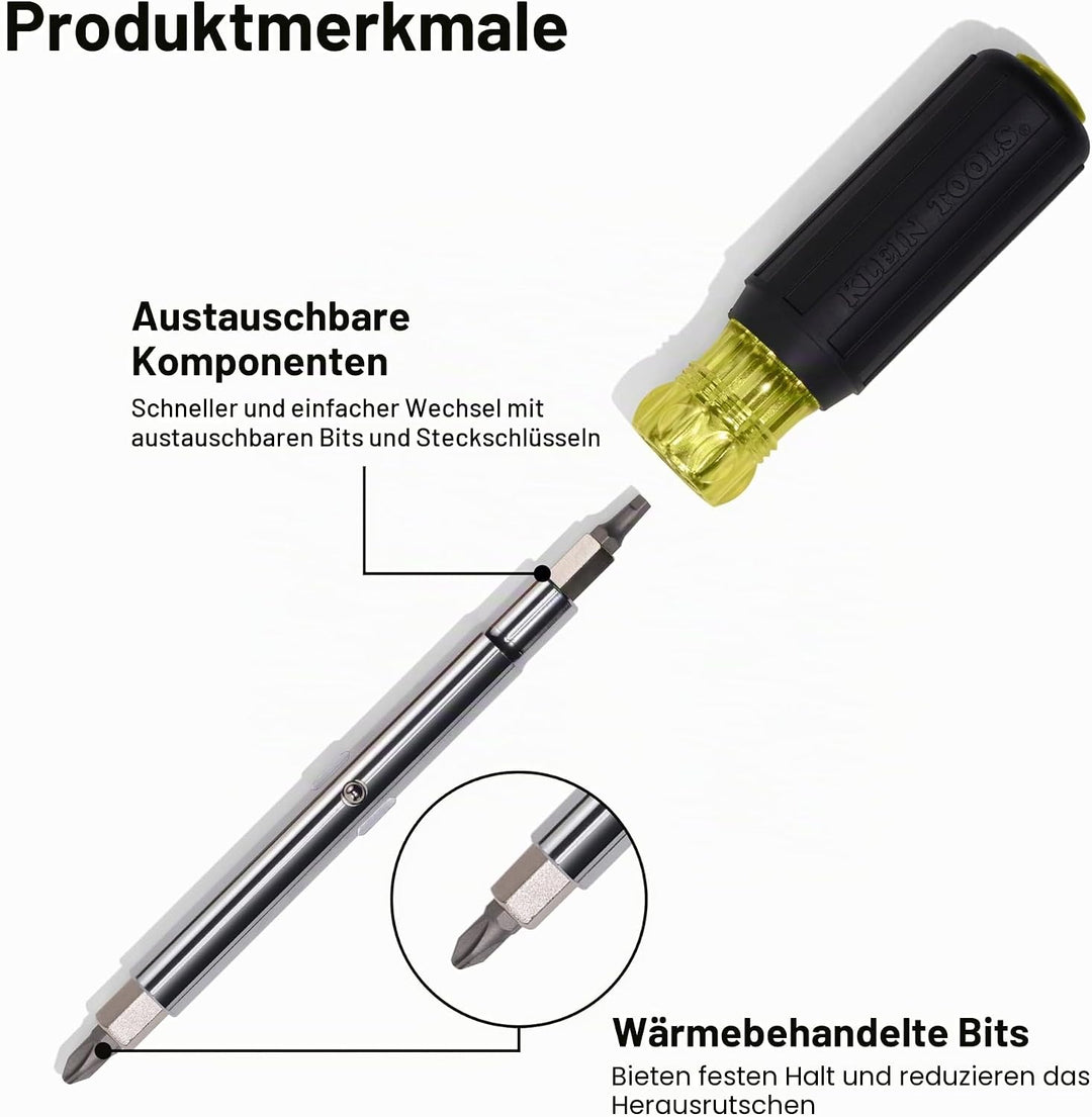 Klein Tools 32500 | Schraubendreher / Steckschlüssel 11-in-1 | Multitool mit Industriequalität-Bits