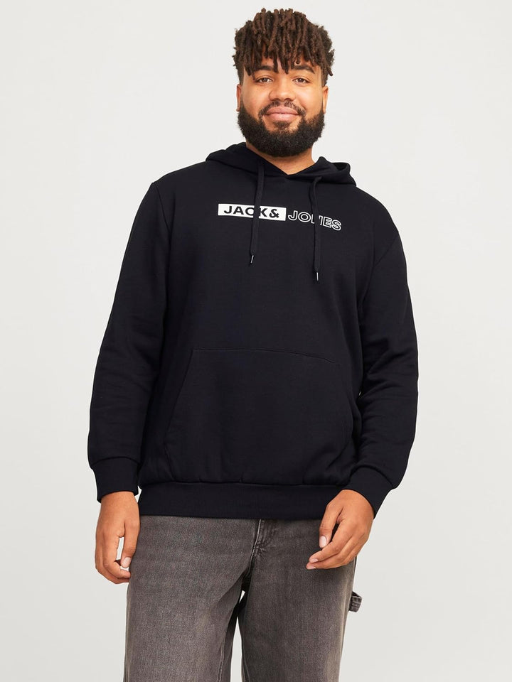 JACK & JONES Male Kapuzenpullover Logo Kapuzenpullover XL Schwarz, XL Schwarz