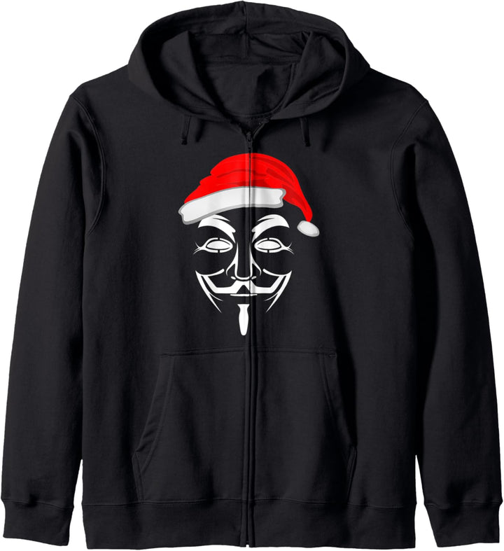 Anonymous Guy Fawkes Weihnachten Herren Damen T-Shirt Kapuzenjacke