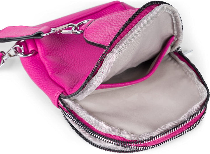 styleBREAKER Damen One Shoulder Rucksack, gemusterter Schultergurt, Einfarbige Crossbody Bag, Cityru