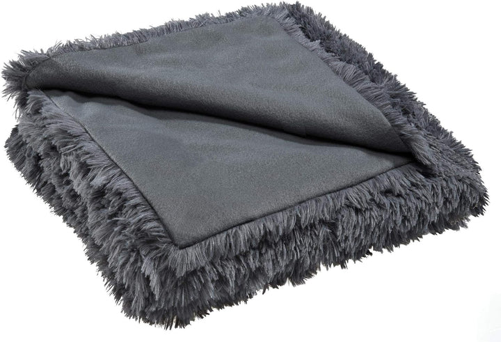 CelinaTex Shetland Bettwäsche 155 x 220 cm 2-teilig grau Polar-Fleece Bettbezug Flokati Optik Bett G