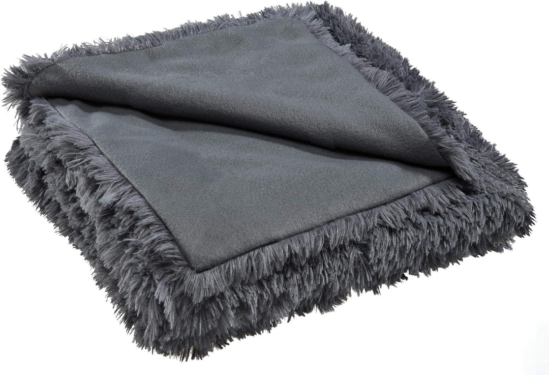 CelinaTex Shetland Bettwäsche 155 x 200 cm 2-teilig grau Polar-Fleece Bettbezug Flokati Optik Bett G