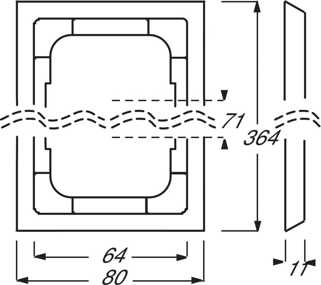 Busch-Jaeger BUSC 1725-184 5fach Rahmen 5-Fach, Weiss