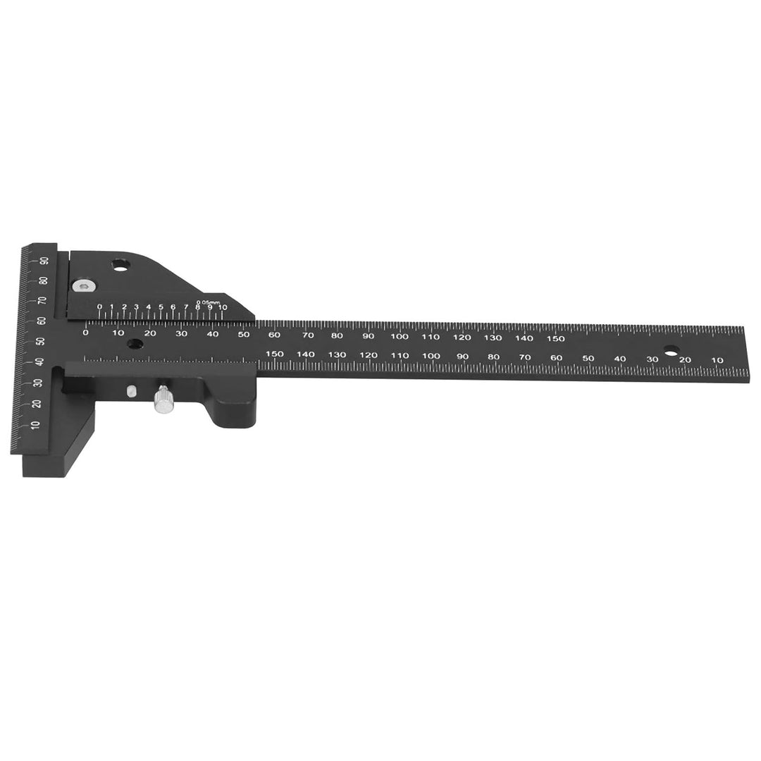 Fafeicy 0~210 mm T-Typ Lineal mit 0,05 mm Genauigkeit, Aluminiumlegierung multifunktionales Holzline