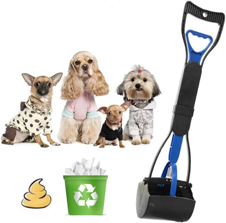 Ceasyde Hundekotschaufel, 61 cm langer Griff, solide gezahnte Zahnreinigung, Pickup-Clip, Kotschaufe