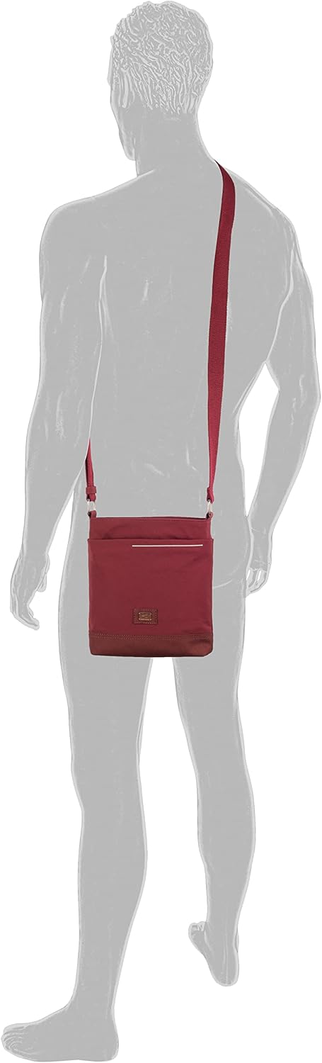 camel active bags City Herren Umhängetasche Messenger Bag 22x4,5x22 Dark Red, 22x4,5x22 Dark Red