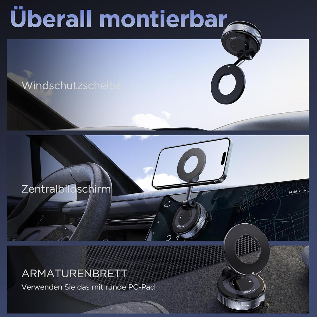Vakuum Magnetischer Handyhalterung Auto für Magsafe Autohalterung, 2025 Upgraded Vmag-S1 Handyhalter