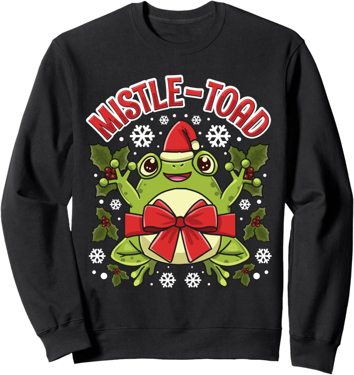 Mistle-Toad Lustiger Frosch Weihnachten Mistelzweig Sweatshirt